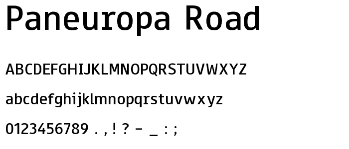 Paneuropa Road font